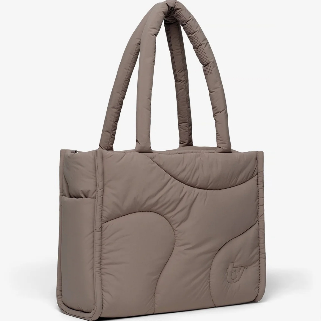 Stylish Clay Quilted Thirty Years Tote Bag